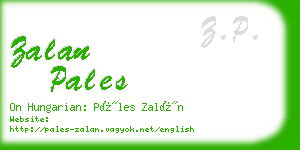 zalan pales business card